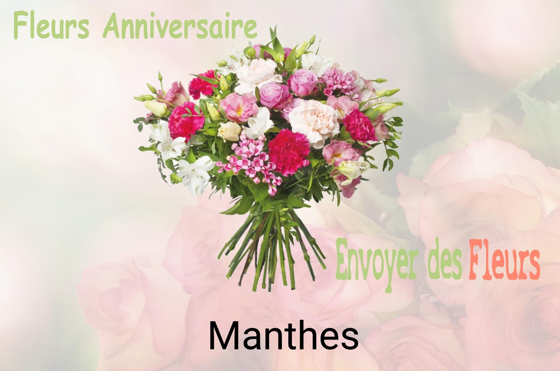 Bouquet de fleurs d’anniversaire livré à Manthes
